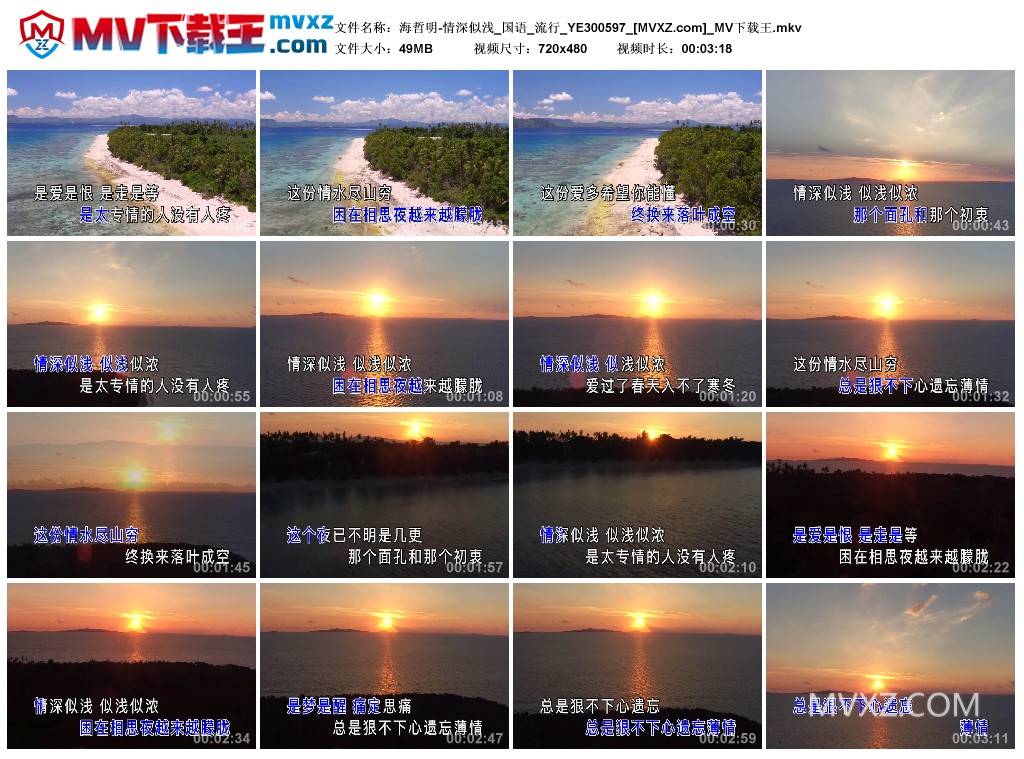 海哲明-情深似浅_国语_流行_YE300597